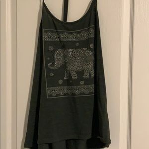 Dark green elephant tank